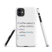 Cover iPhone Resistente – Compatibile con Ricarica Wireless – Design Code-Biiply