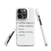 Cover iPhone Resistente – Compatibile con Ricarica Wireless – Design Code-Biiply