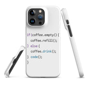 Cover iPhone Resistente – Compatibile con Ricarica Wireless – Design Code-Biiply