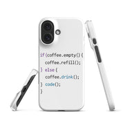 Cover iPhone Resistente – Compatibile con Ricarica Wireless – Design Code-Biiply