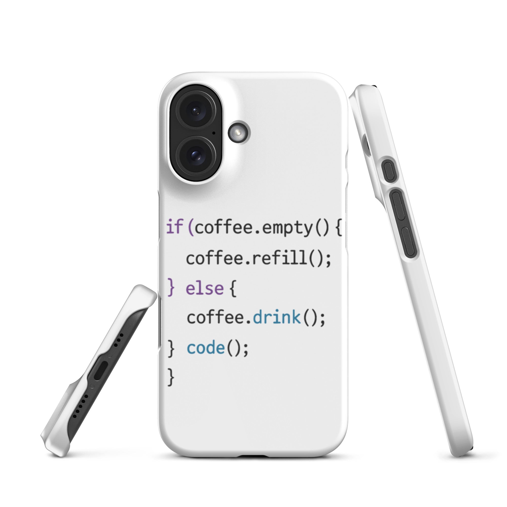 Cover iPhone Resistente – Compatibile con Ricarica Wireless – Design Code-Biiply