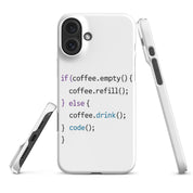 Cover iPhone Resistente – Compatibile con Ricarica Wireless – Design Code-Biiply