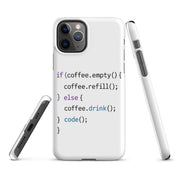 Cover iPhone Resistente – Compatibile con Ricarica Wireless – Design Code-Biiply