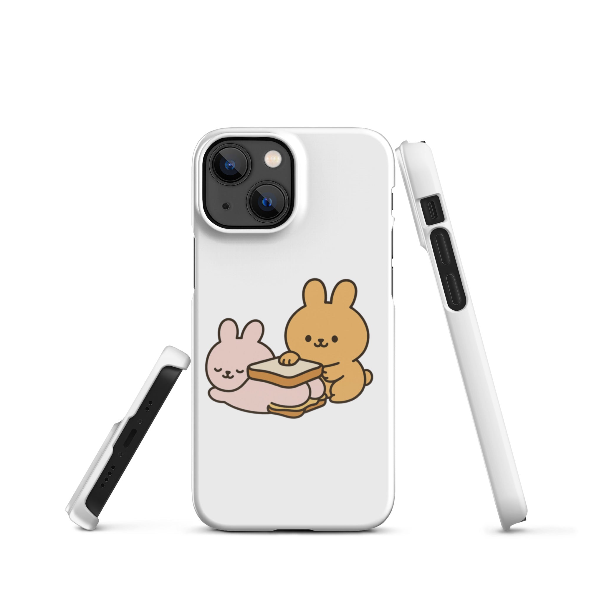 Cover iPhone Resistente – Compatibile con Ricarica Wireless – Design Conigli Kawaii-Biiply