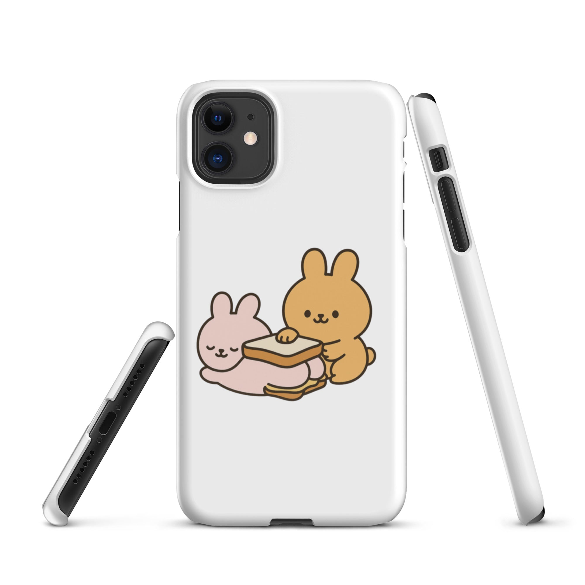 Cover iPhone Resistente – Compatibile con Ricarica Wireless – Design Conigli Kawaii-Biiply
