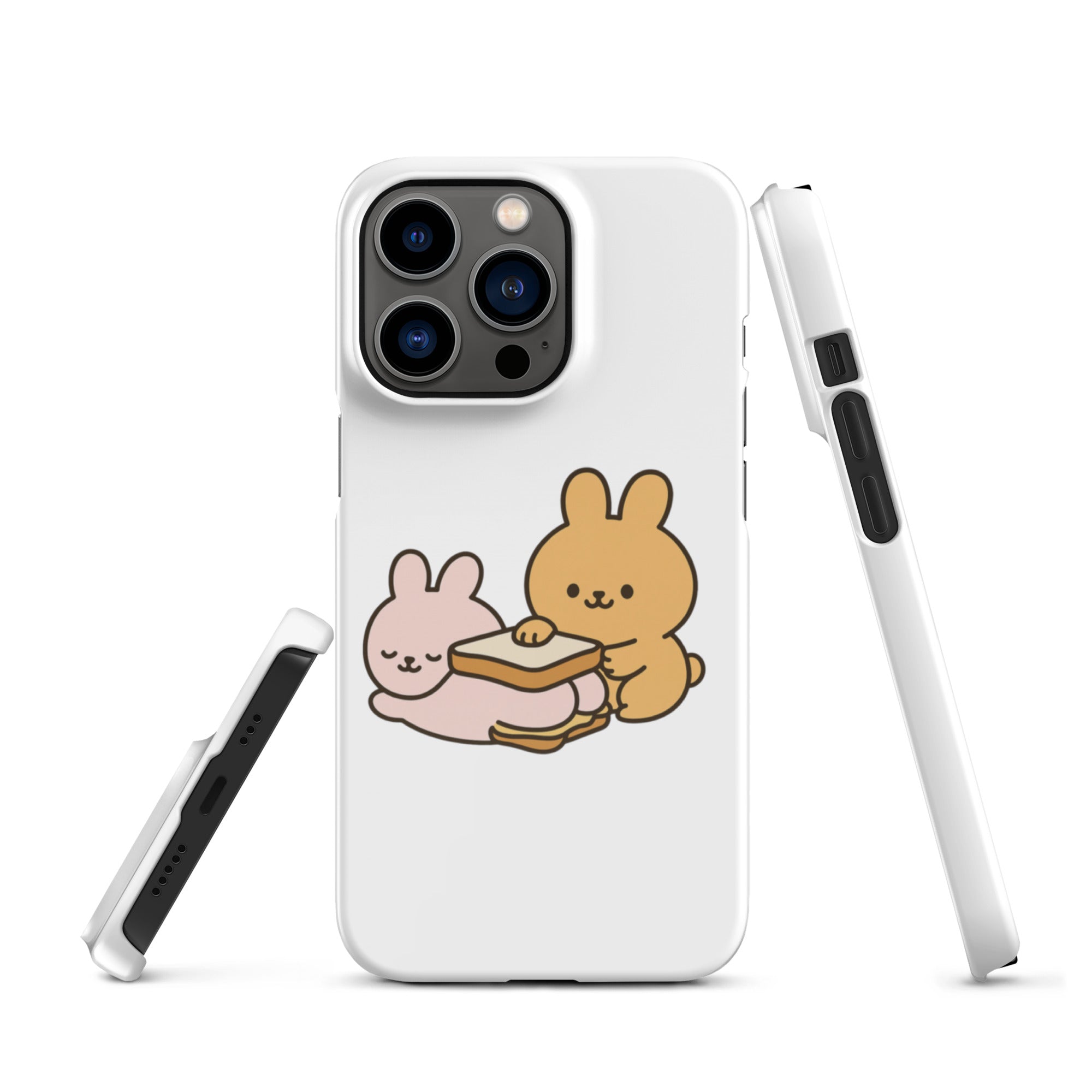 Cover iPhone Resistente – Compatibile con Ricarica Wireless – Design Conigli Kawaii-Biiply
