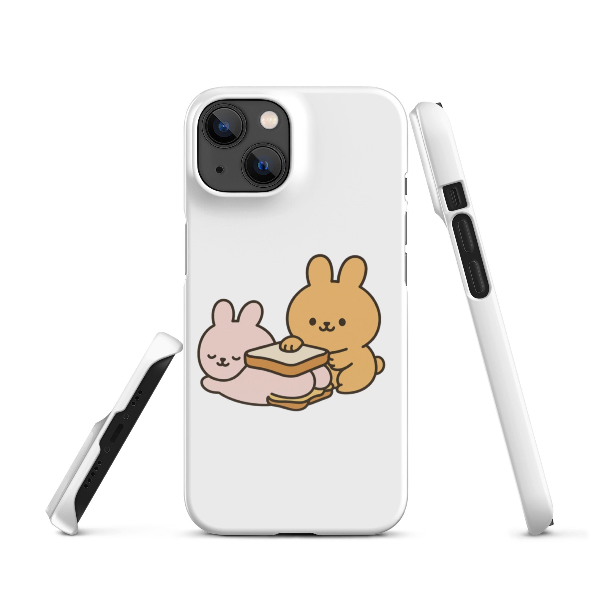 Cover iPhone Resistente – Compatibile con Ricarica Wireless – Design Conigli Kawaii-Biiply