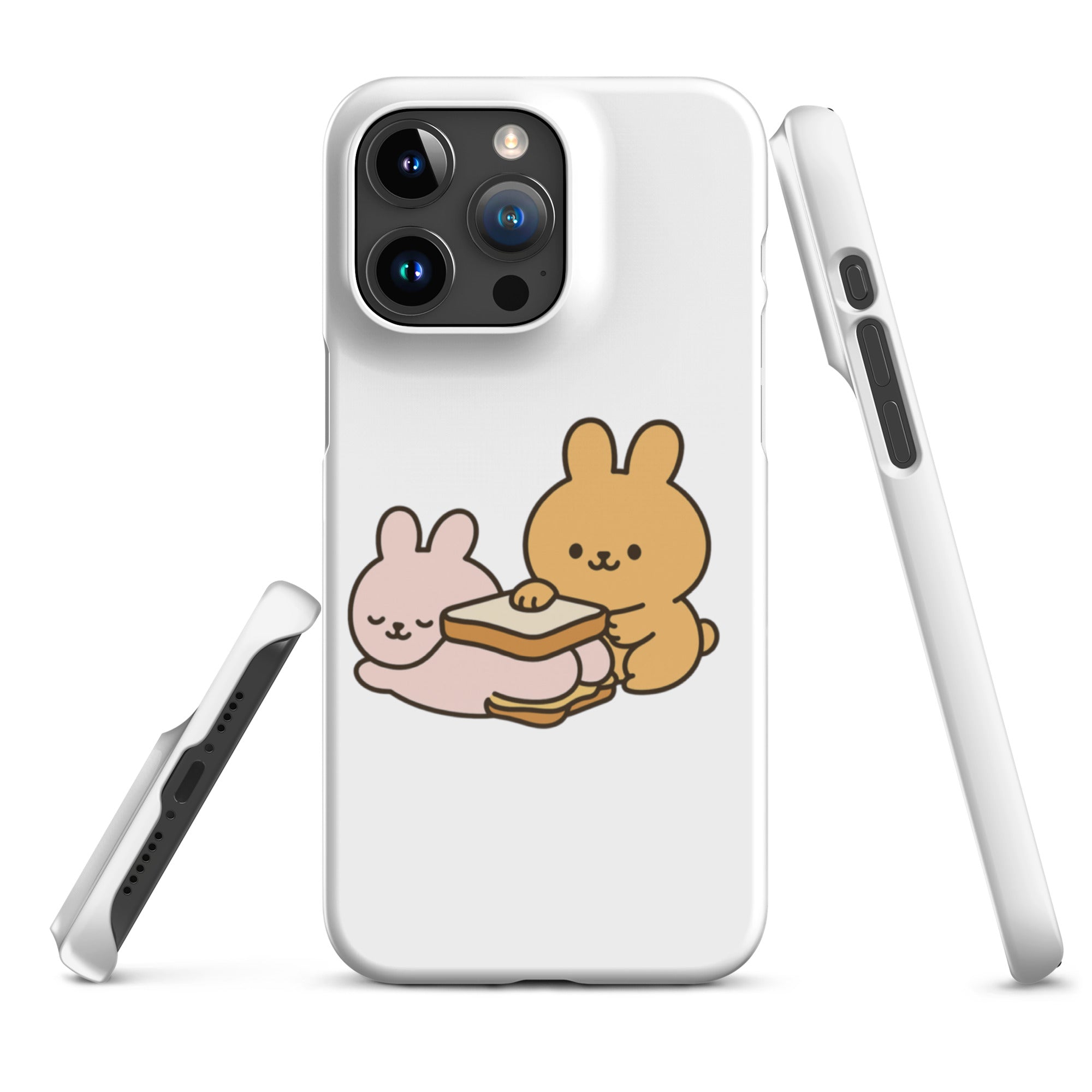 Cover iPhone Resistente – Compatibile con Ricarica Wireless – Design Conigli Kawaii-Biiply