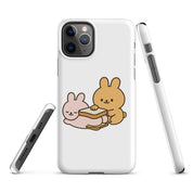 Cover iPhone Resistente – Compatibile con Ricarica Wireless – Design Conigli Kawaii-Biiply