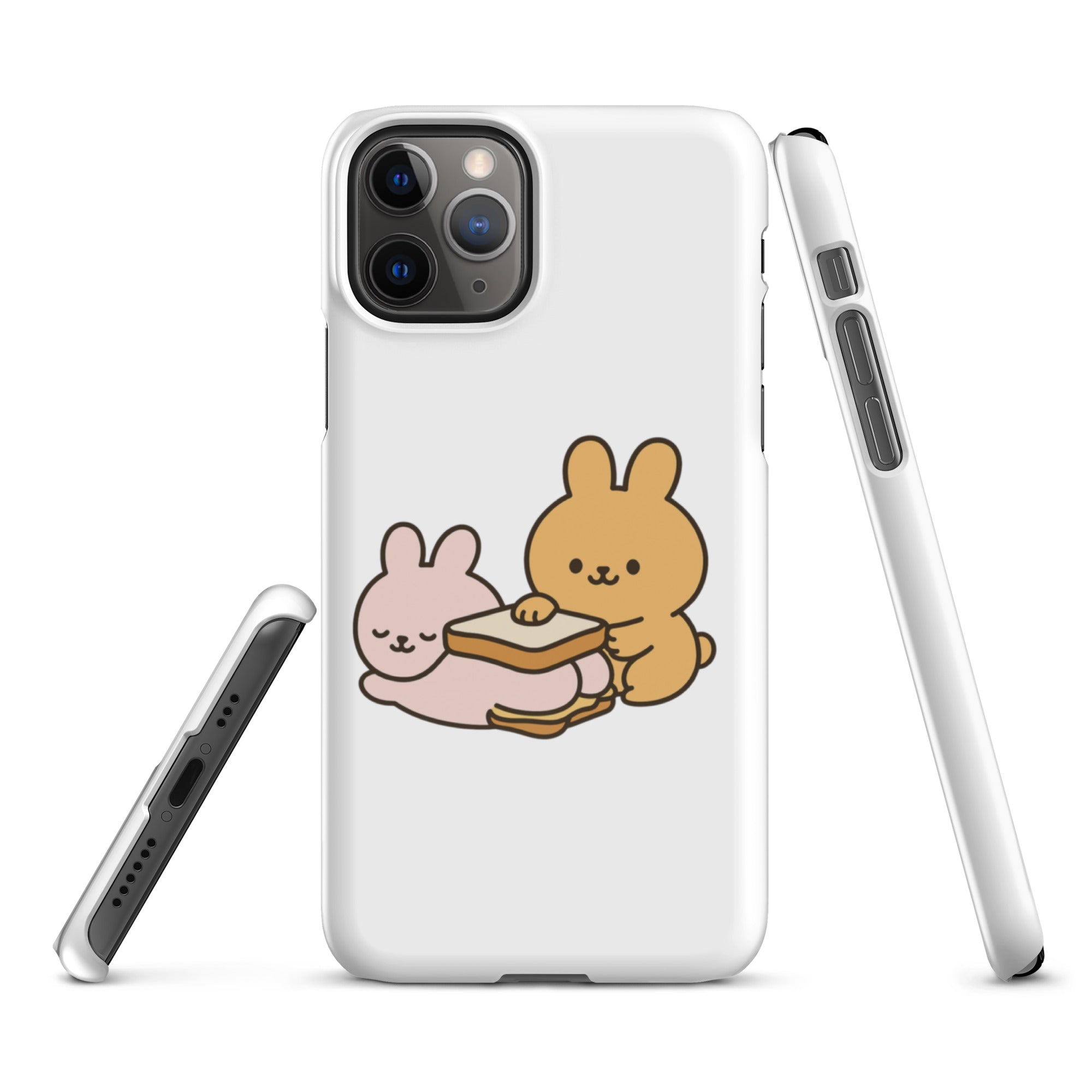 Cover iPhone Resistente – Compatibile con Ricarica Wireless – Design Conigli Kawaii-Biiply