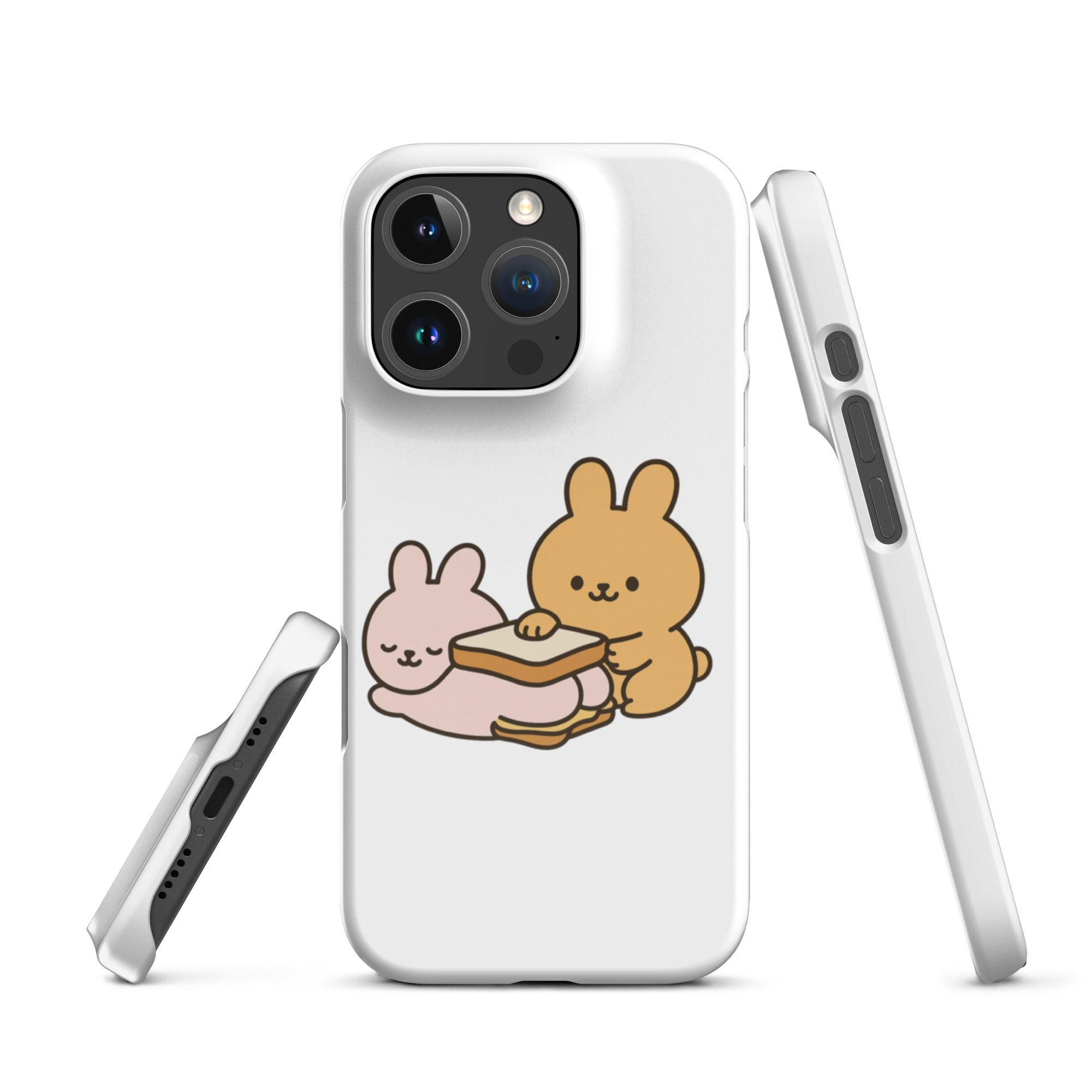 Cover iPhone Resistente – Compatibile con Ricarica Wireless – Design Conigli Kawaii-Biiply
