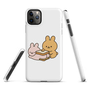 Cover iPhone Resistente – Compatibile con Ricarica Wireless – Design Conigli Kawaii-Biiply