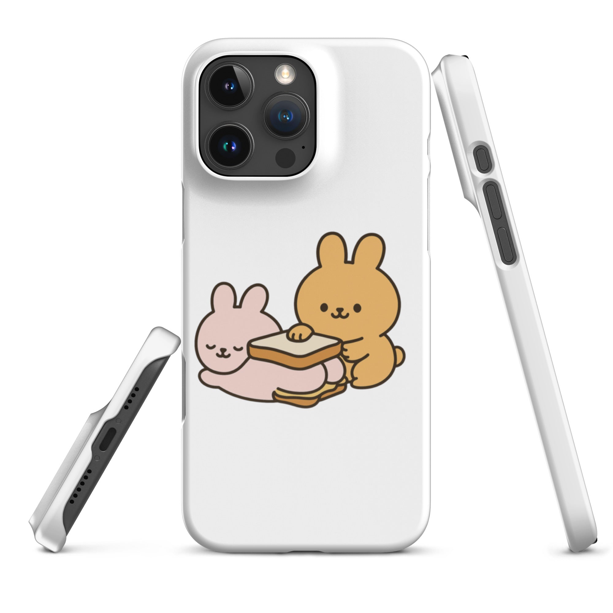 Cover iPhone Resistente – Compatibile con Ricarica Wireless – Design Conigli Kawaii-Biiply