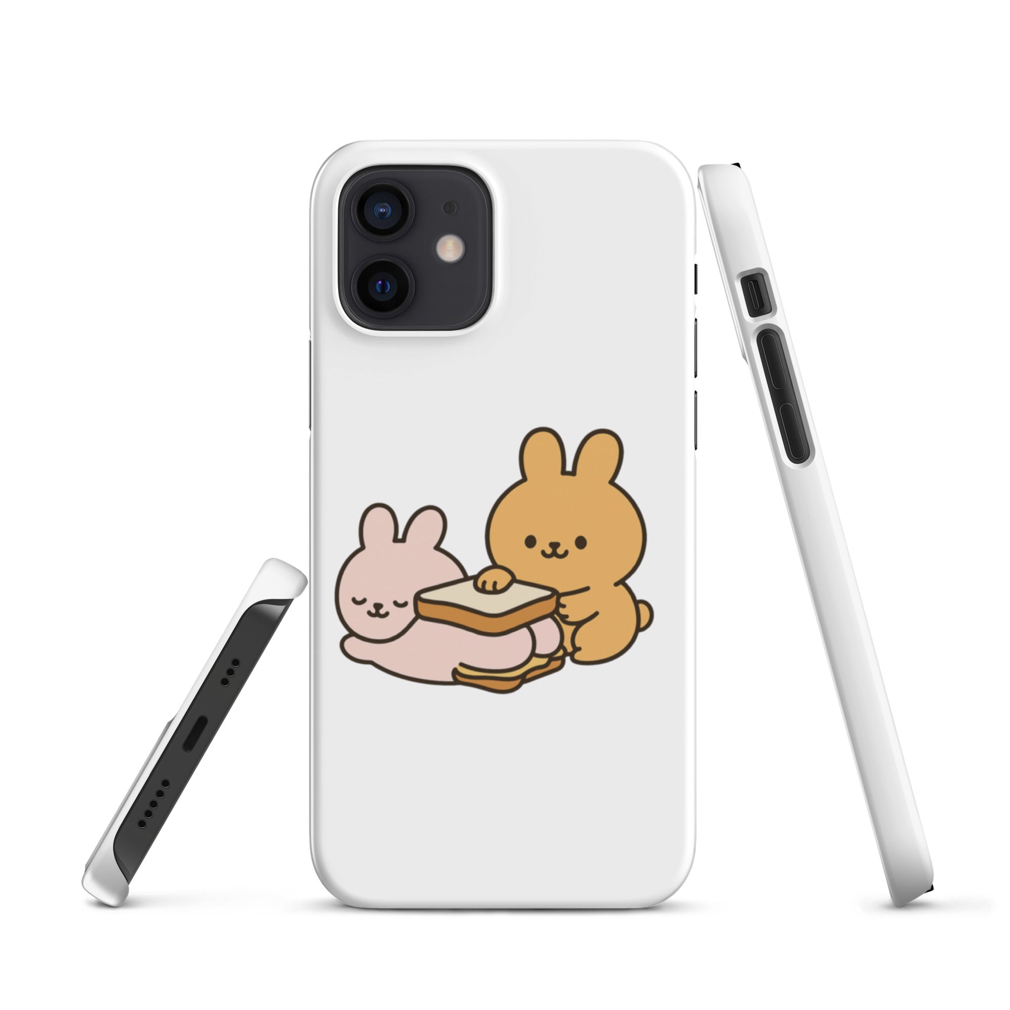 Cover iPhone Resistente – Compatibile con Ricarica Wireless – Design Conigli Kawaii-Biiply