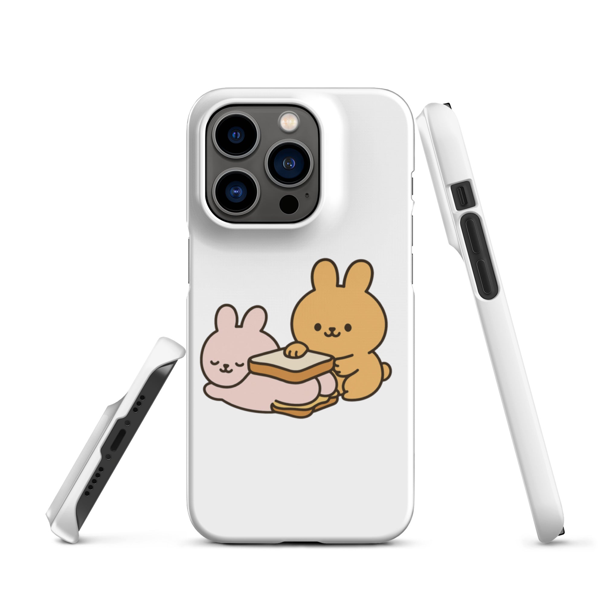 Cover iPhone Resistente – Compatibile con Ricarica Wireless – Design Conigli Kawaii-Biiply