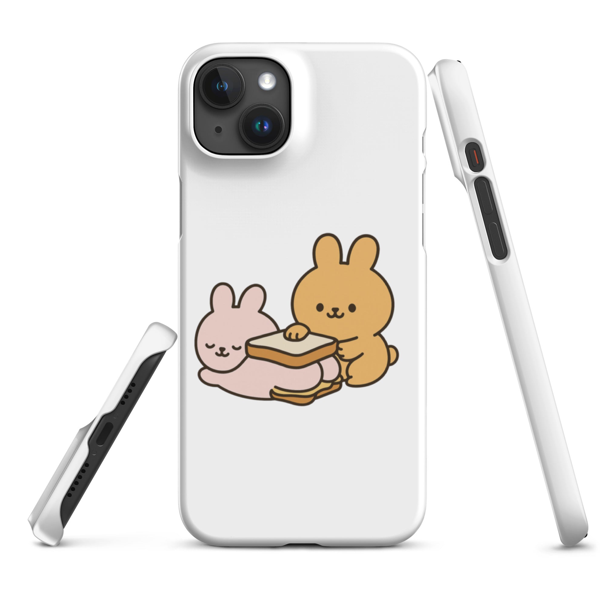 Cover iPhone Resistente – Compatibile con Ricarica Wireless – Design Conigli Kawaii-Biiply