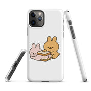Cover iPhone Resistente – Compatibile con Ricarica Wireless – Design Conigli Kawaii-Biiply