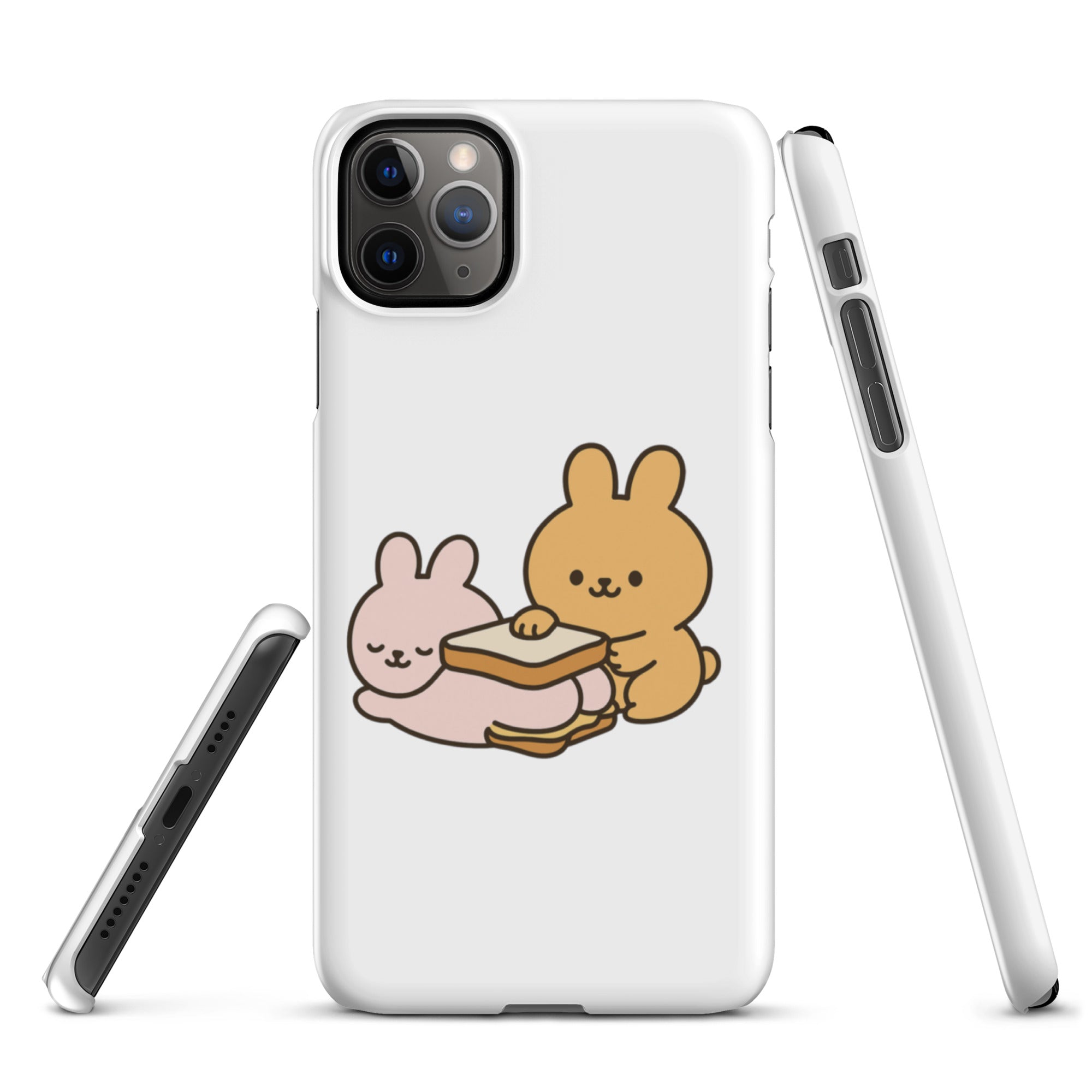 Cover iPhone Resistente – Compatibile con Ricarica Wireless – Design Conigli Kawaii-Biiply