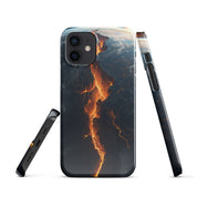 Cover iPhone Resistente – Compatibile con Ricarica Wireless – Design Crack in Planet Earth-Biiply