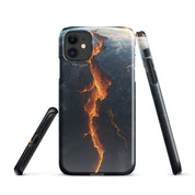 Cover iPhone Resistente – Compatibile con Ricarica Wireless – Design Crack in Planet Earth-Biiply