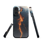 Cover iPhone Resistente – Compatibile con Ricarica Wireless – Design Crack in Planet Earth-Biiply