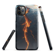 Cover iPhone Resistente – Compatibile con Ricarica Wireless – Design Crack in Planet Earth-Biiply