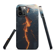 Cover iPhone Resistente – Compatibile con Ricarica Wireless – Design Crack in Planet Earth-Biiply