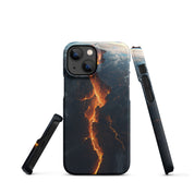 Cover iPhone Resistente – Compatibile con Ricarica Wireless – Design Crack in Planet Earth-Biiply