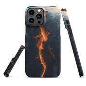 Cover iPhone Resistente – Compatibile con Ricarica Wireless – Design Crack in Planet Earth-Biiply