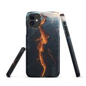 Cover iPhone Resistente – Compatibile con Ricarica Wireless – Design Crack in Planet Earth-Biiply