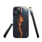 Cover iPhone Resistente – Compatibile con Ricarica Wireless – Design Crack in Planet Earth-Biiply