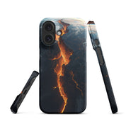 Cover iPhone Resistente – Compatibile con Ricarica Wireless – Design Crack in Planet Earth-Biiply