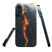 Cover iPhone Resistente – Compatibile con Ricarica Wireless – Design Crack in Planet Earth-Biiply