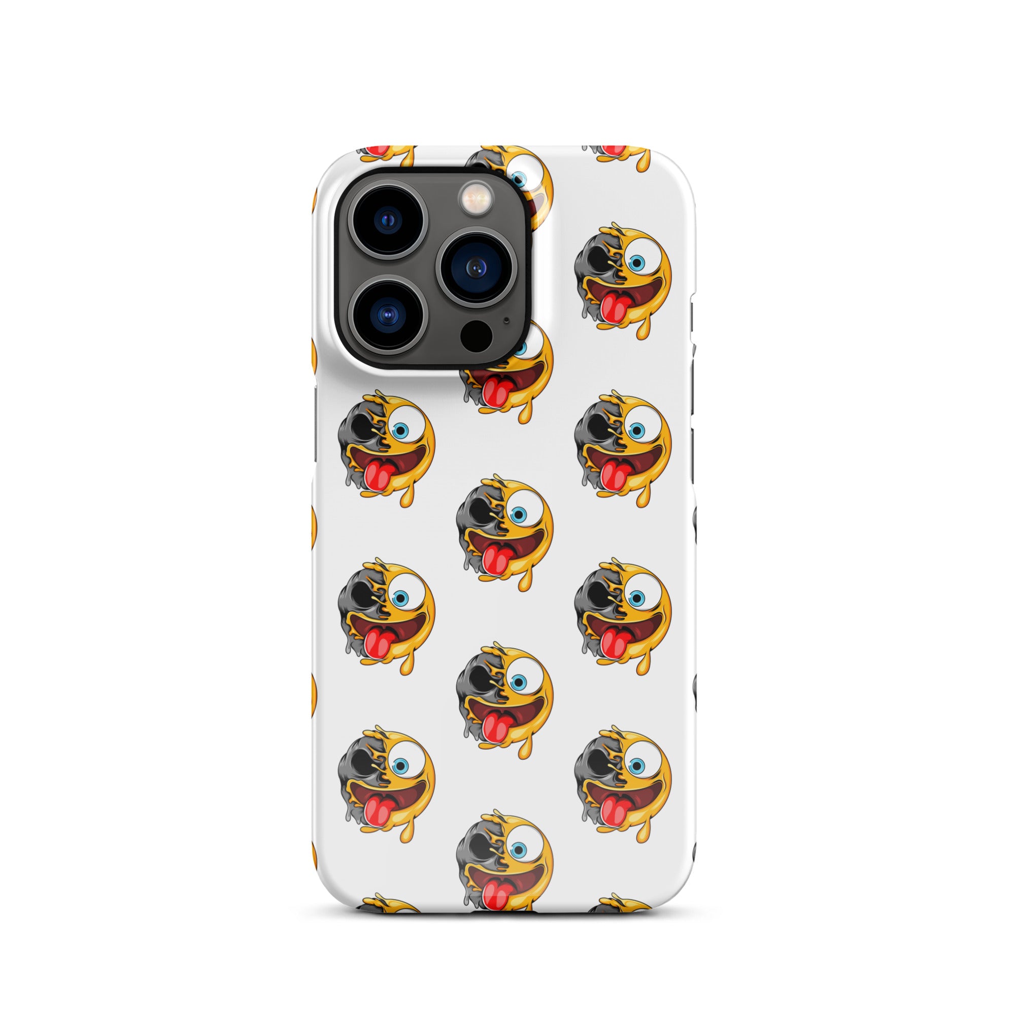Cover iPhone Resistente – Compatibile con Ricarica Wireless – Design Dead Smiley Face-Biiply