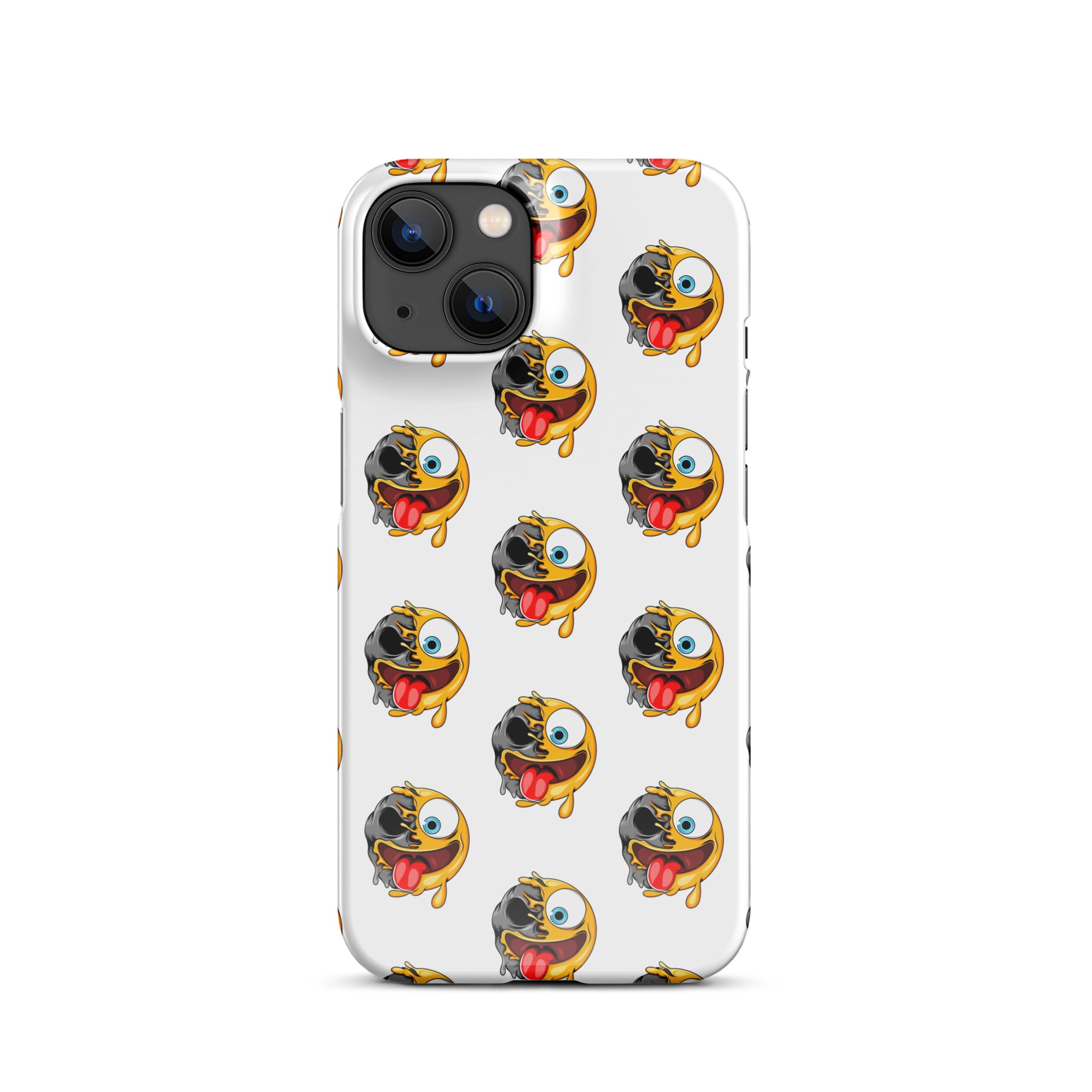 Cover iPhone Resistente – Compatibile con Ricarica Wireless – Design Dead Smiley Face-Biiply