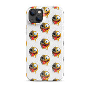 Cover iPhone Resistente – Compatibile con Ricarica Wireless – Design Dead Smiley Face-Biiply