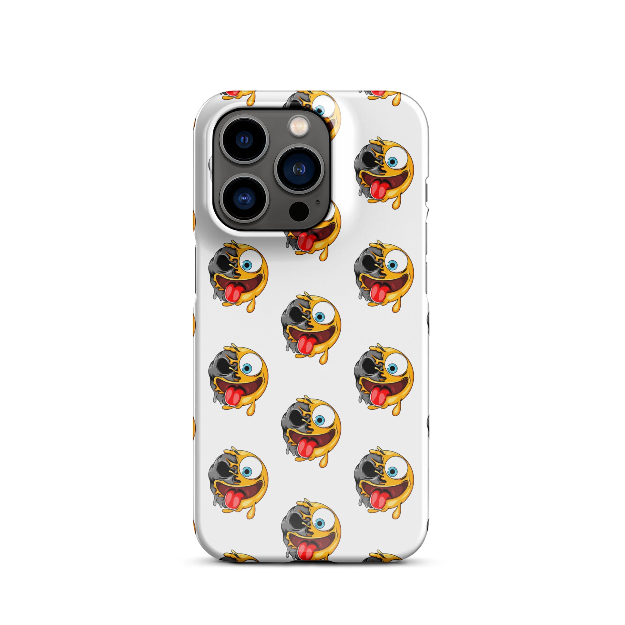Cover iPhone Resistente – Compatibile con Ricarica Wireless – Design Dead Smiley Face-Biiply
