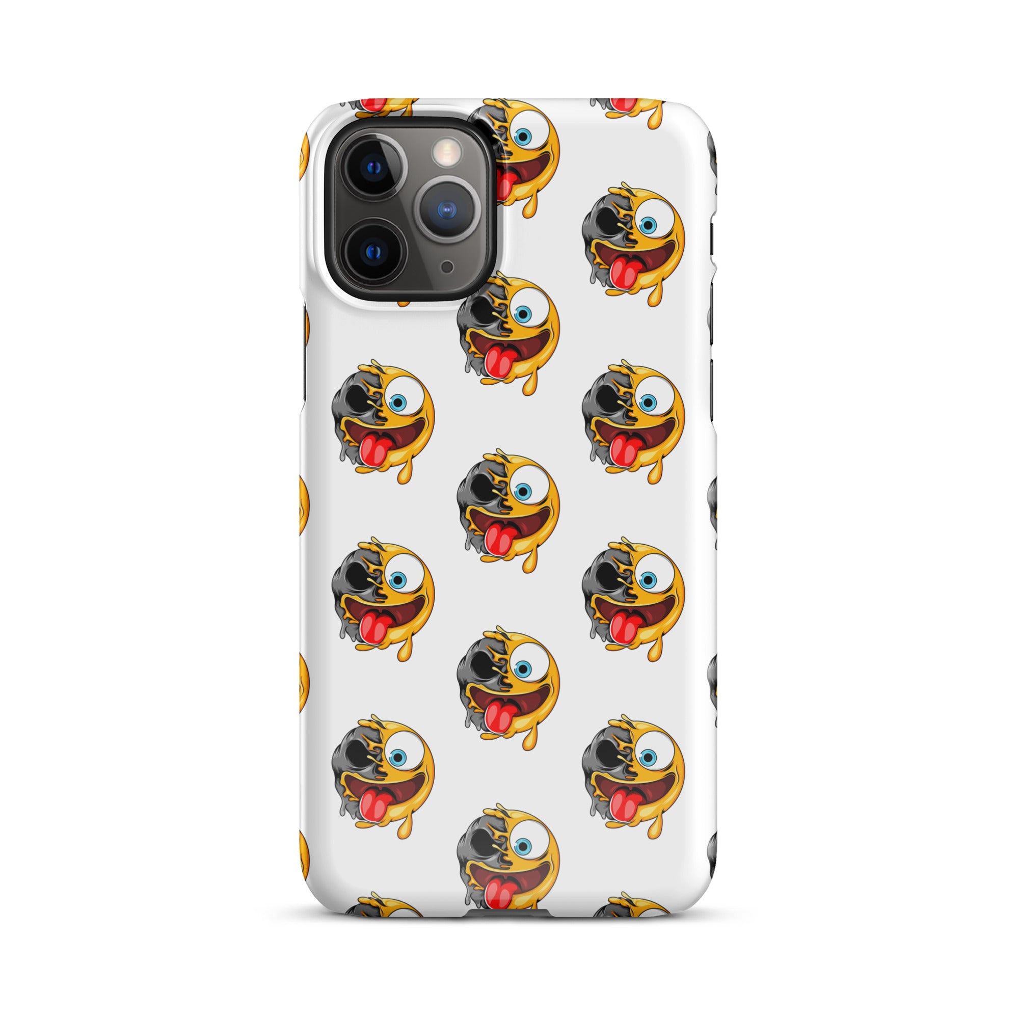 Cover iPhone Resistente – Compatibile con Ricarica Wireless – Design Dead Smiley Face-Biiply