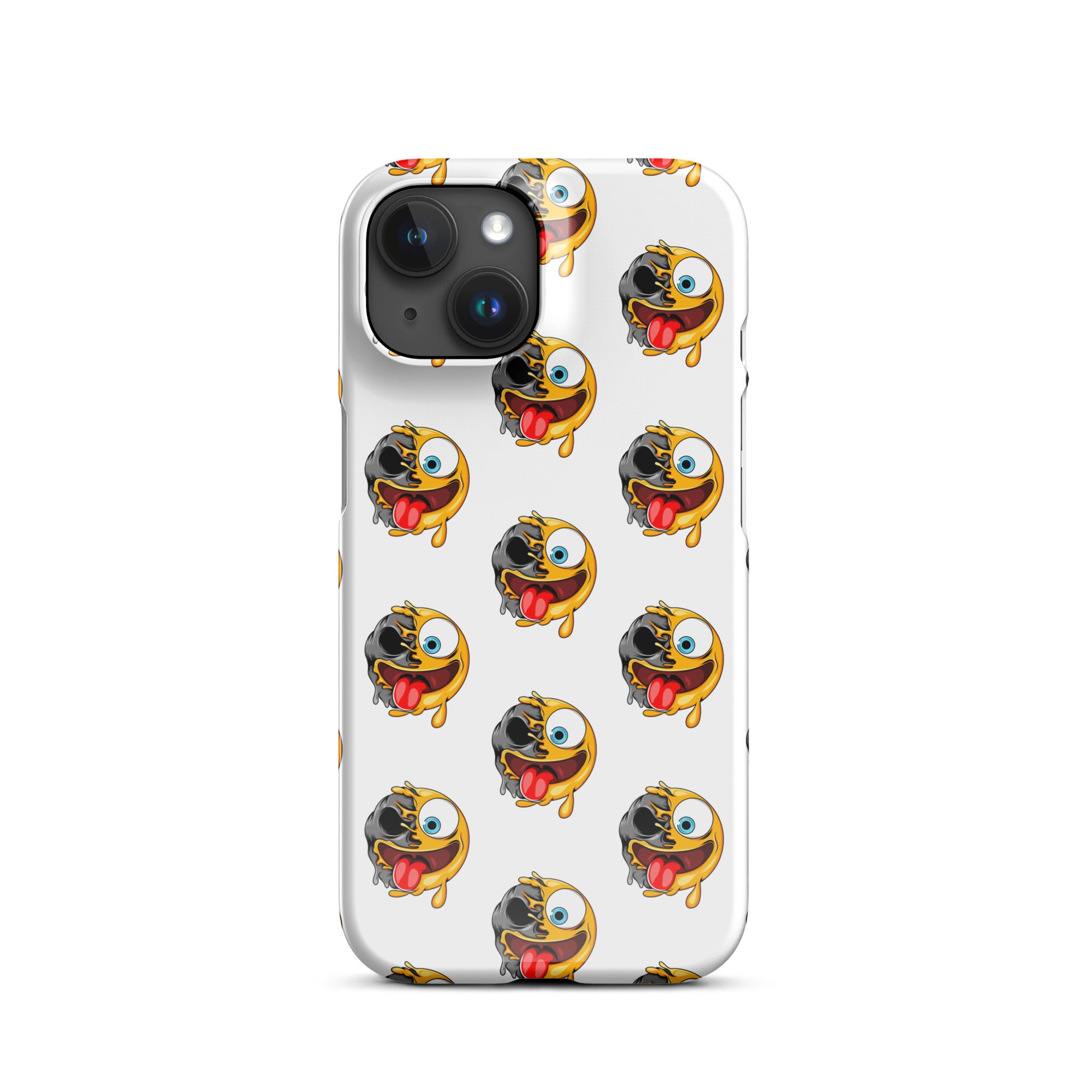 Cover iPhone Resistente – Compatibile con Ricarica Wireless – Design Dead Smiley Face-Biiply