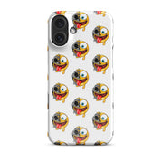 Cover iPhone Resistente – Compatibile con Ricarica Wireless – Design Dead Smiley Face-Biiply