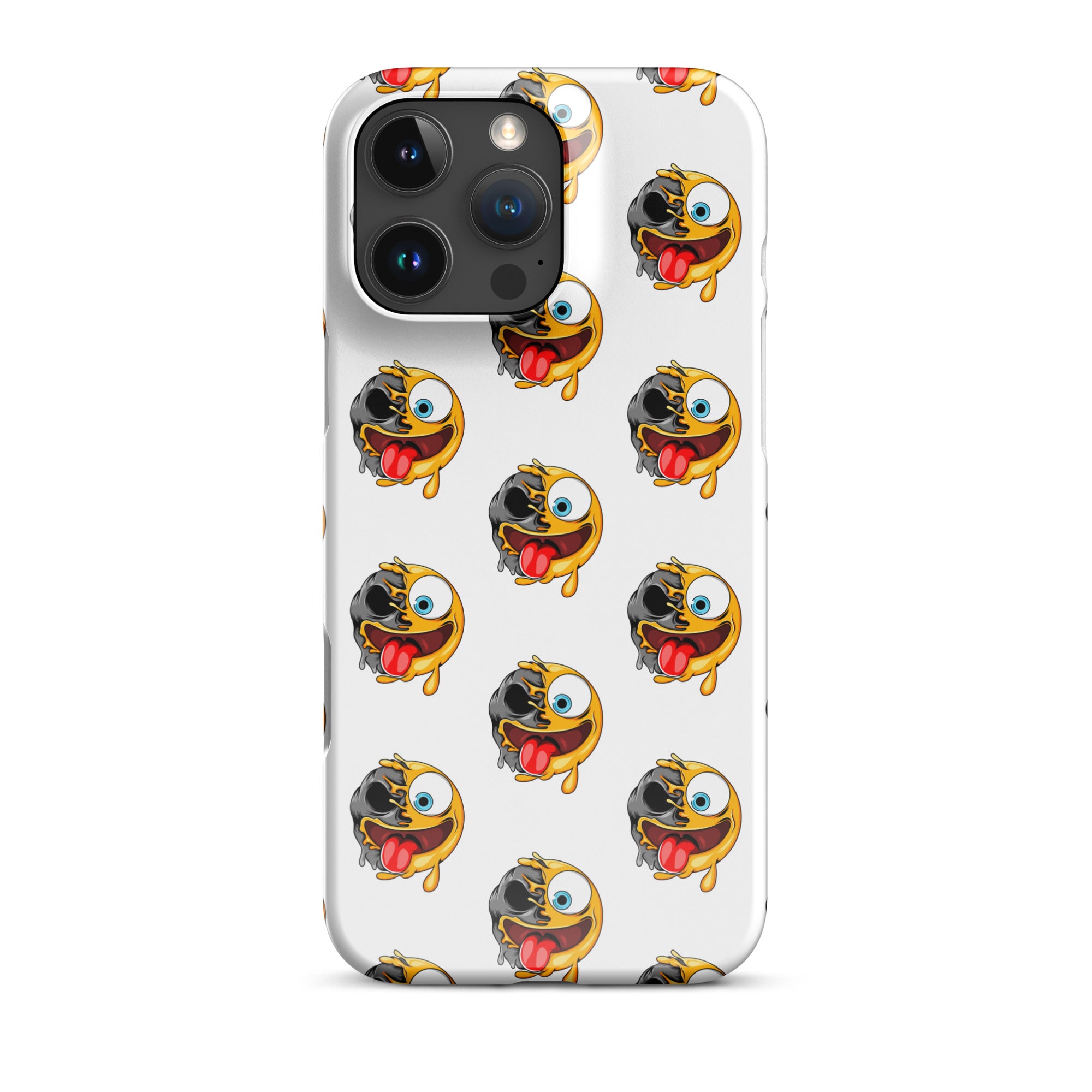 Cover iPhone Resistente – Compatibile con Ricarica Wireless – Design Dead Smiley Face-Biiply