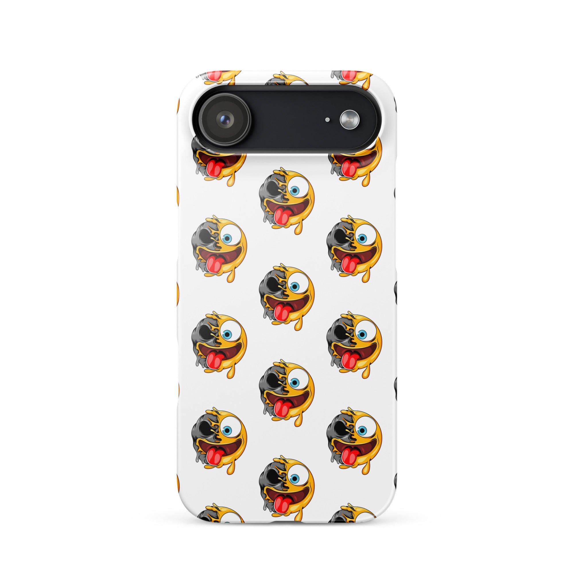 Cover iPhone Resistente – Compatibile con Ricarica Wireless – Design Dead Smiley Face-Biiply