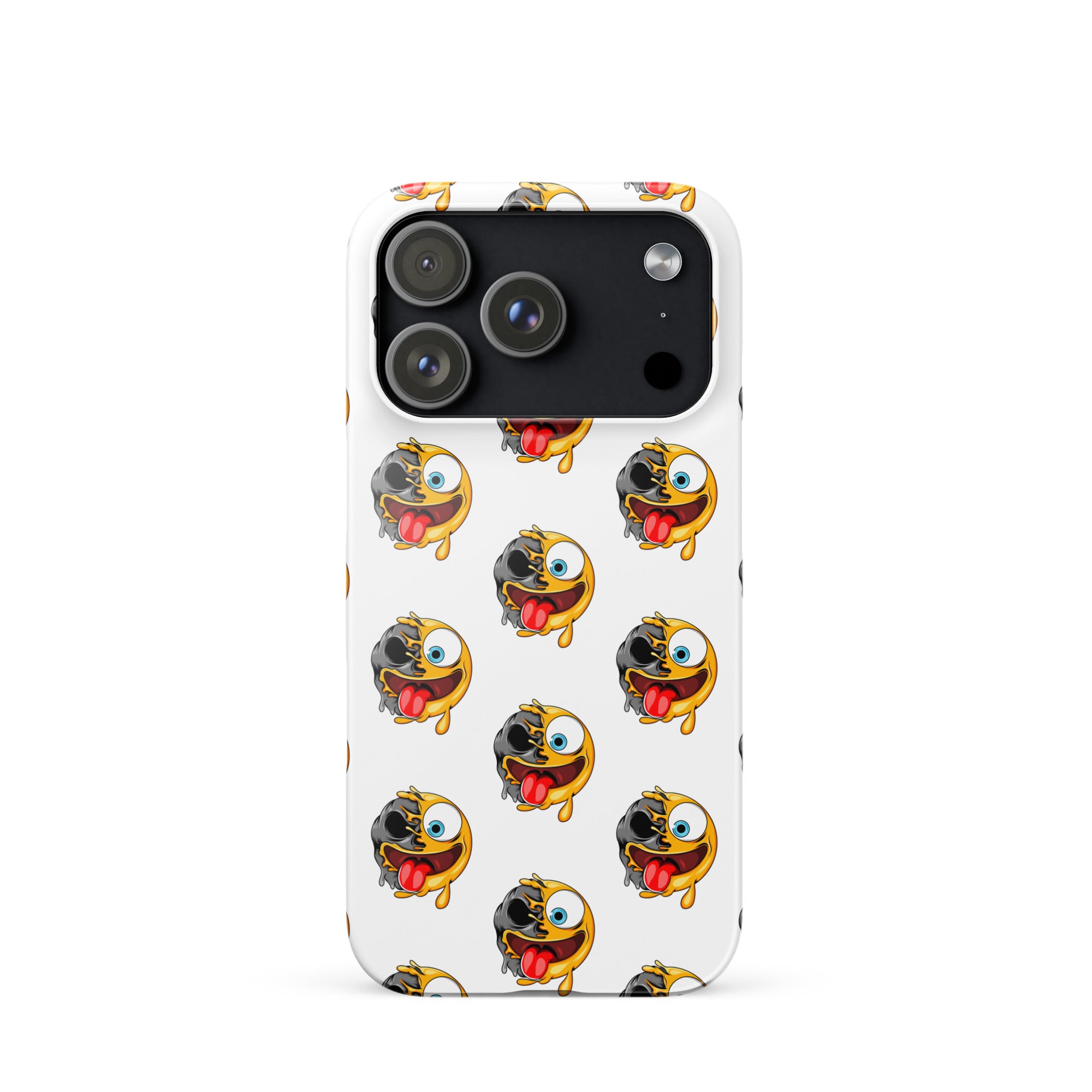 Cover iPhone Resistente – Compatibile con Ricarica Wireless – Design Dead Smiley Face-Biiply