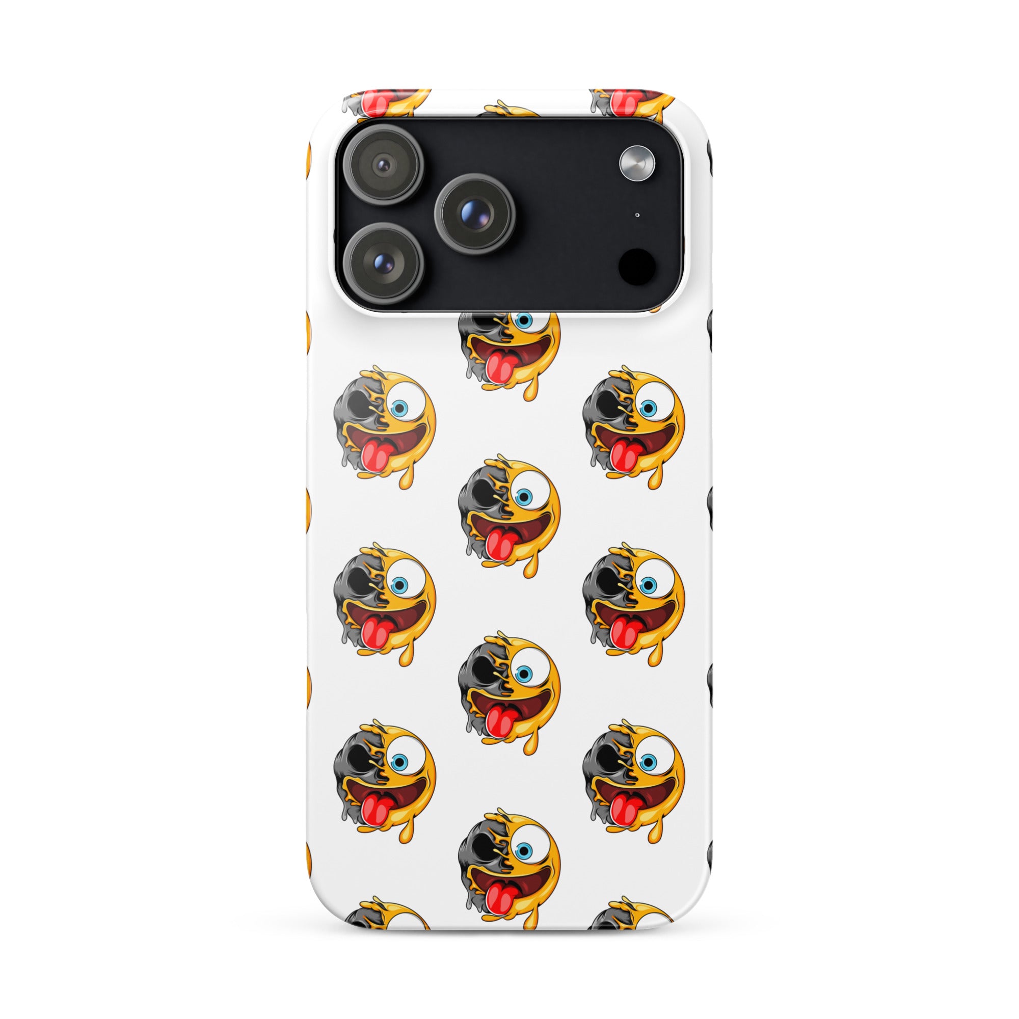 Cover iPhone Resistente – Compatibile con Ricarica Wireless – Design Dead Smiley Face-Biiply