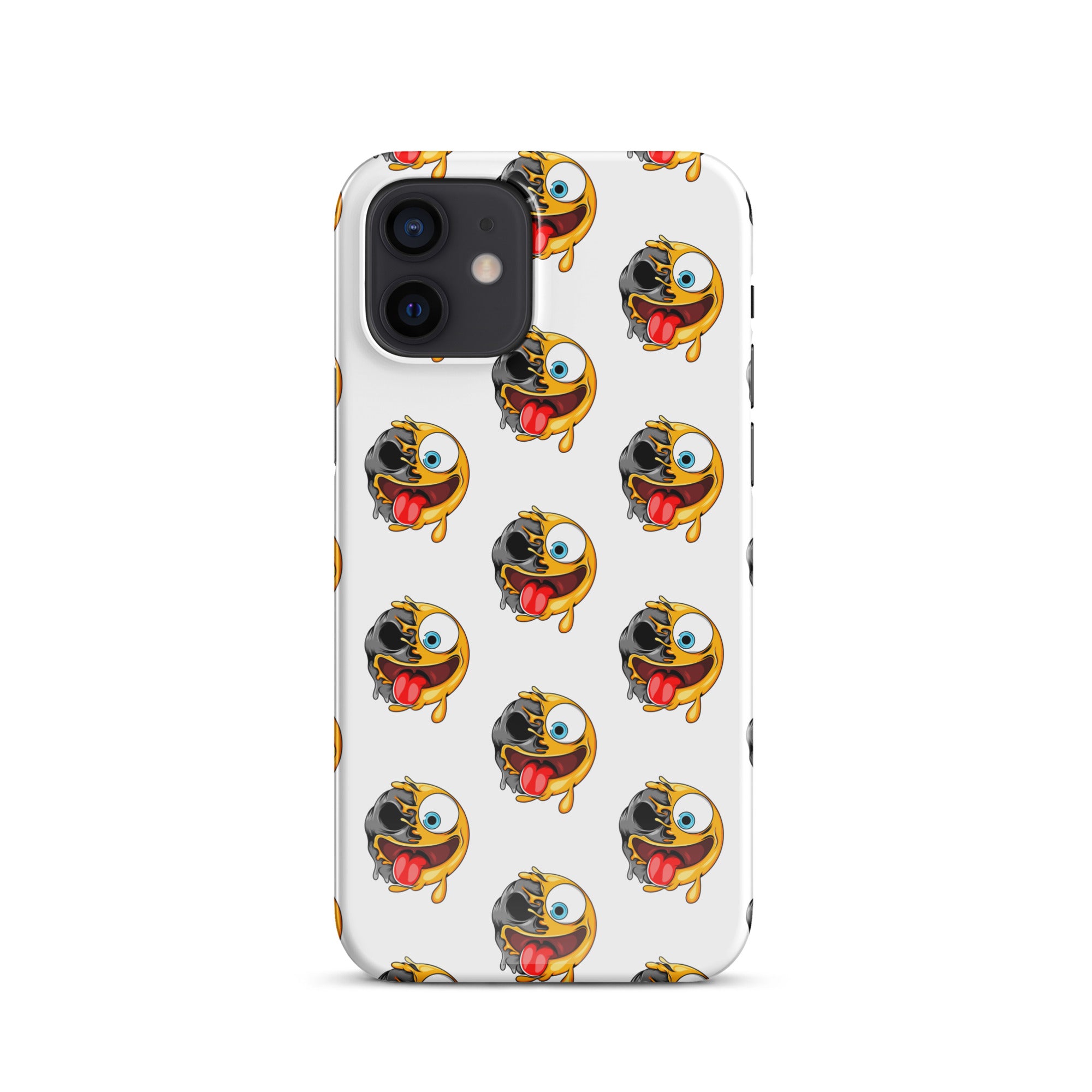 Cover iPhone Resistente – Compatibile con Ricarica Wireless – Design Dead Smiley Face-Biiply