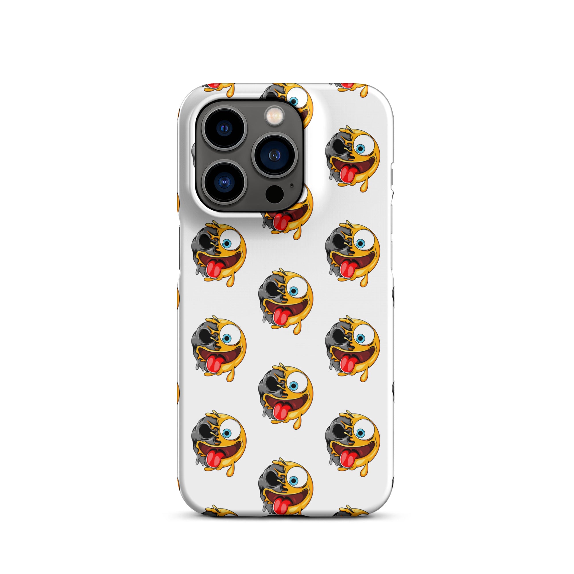 Cover iPhone Resistente – Compatibile con Ricarica Wireless – Design Dead Smiley Face-Biiply