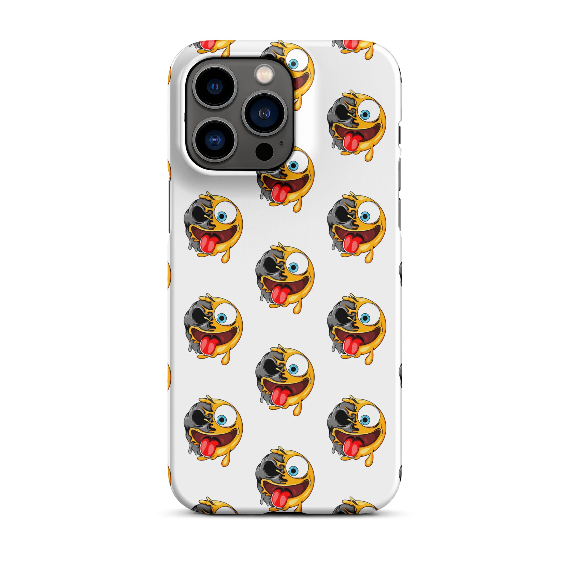 Cover iPhone Resistente – Compatibile con Ricarica Wireless – Design Dead Smiley Face-Biiply
