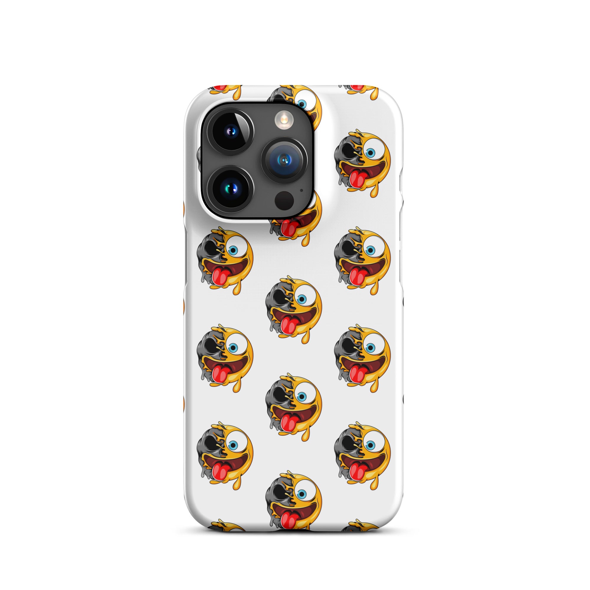 Cover iPhone Resistente – Compatibile con Ricarica Wireless – Design Dead Smiley Face-Biiply