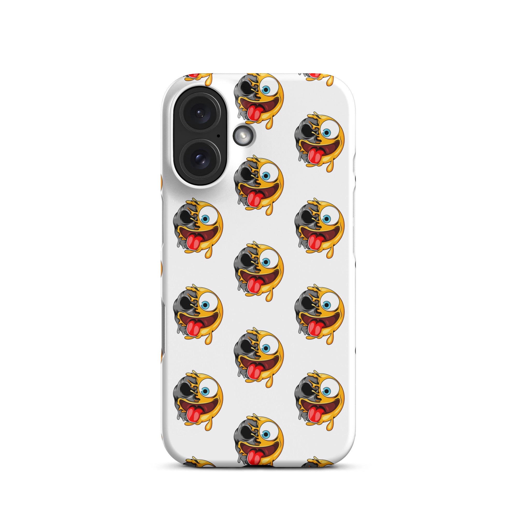 Cover iPhone Resistente – Compatibile con Ricarica Wireless – Design Dead Smiley Face-Biiply