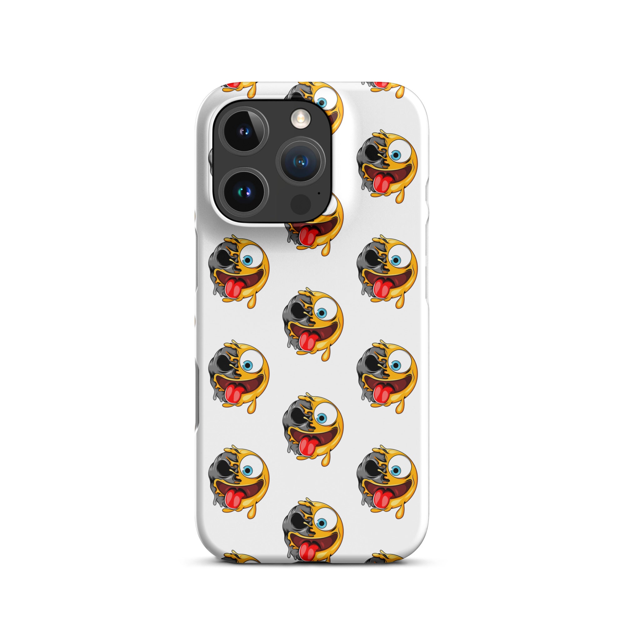 Cover iPhone Resistente – Compatibile con Ricarica Wireless – Design Dead Smiley Face-Biiply